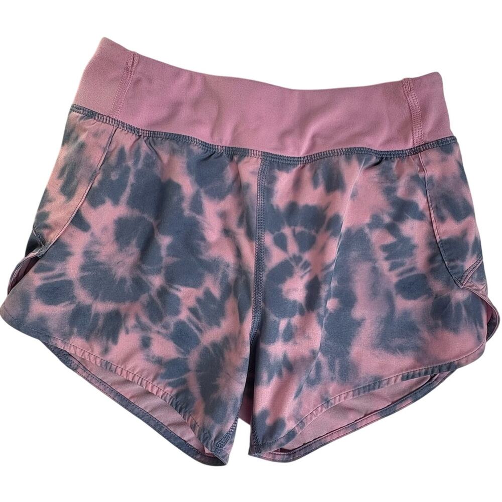 ATHLETA Shorts RUN THE WORLD 3" Girl's size S / 7 Bluish gray & Pink